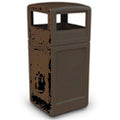 Commercial Zone 73293799 Square Dome Lid Trash Can, Brown