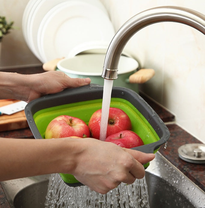 🧺 Square Folding Telescopic Drain Basket