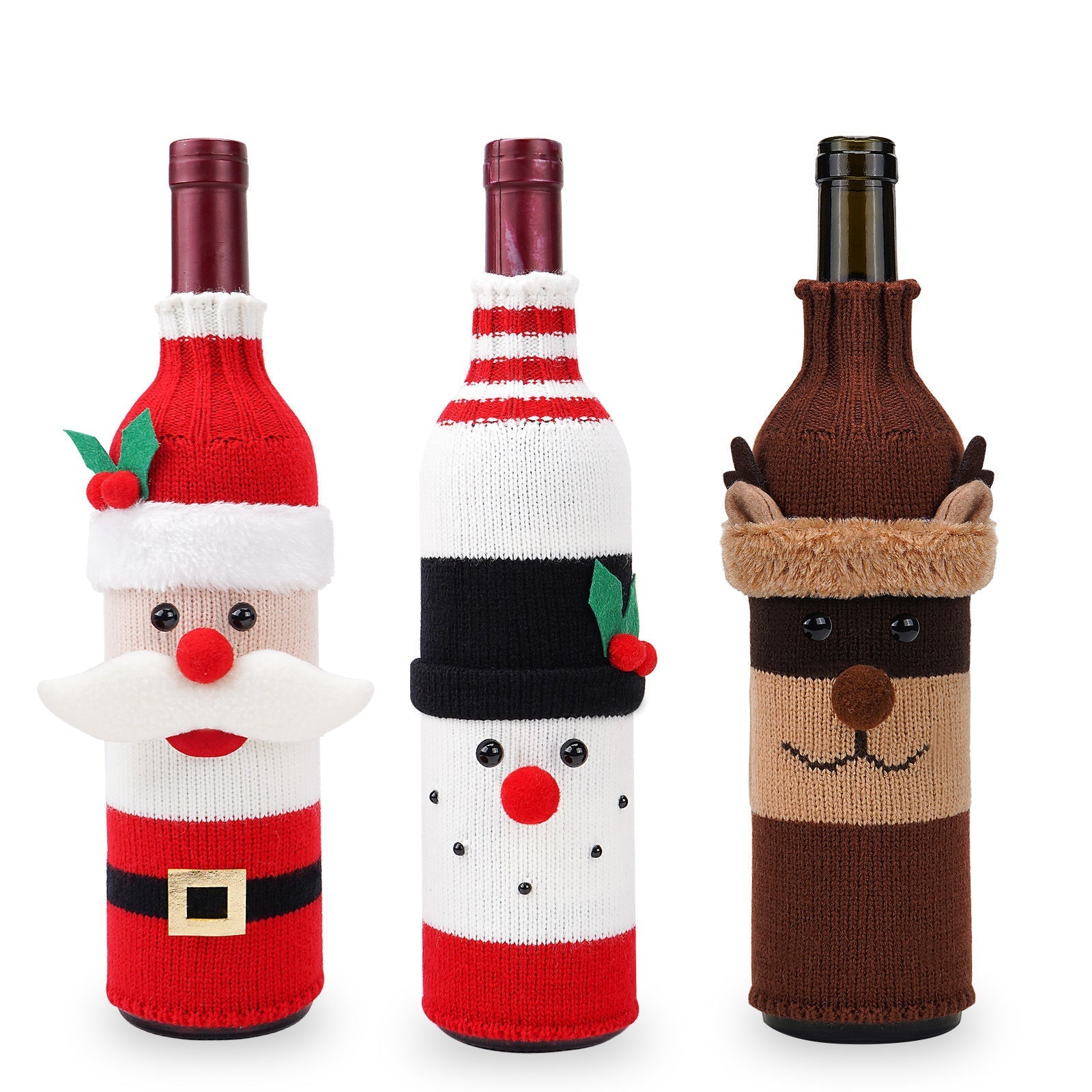 🎅 Christmas Bottle Covers – Festive Home Fashion Holiday Decorations