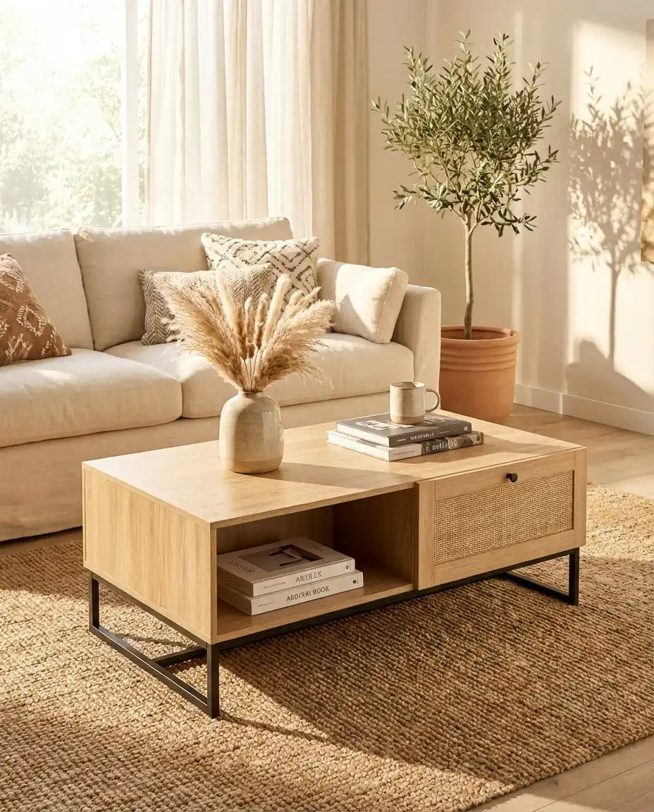 Large Oak TV Stand with Storage Fits TVs up to 60” Modern Wooden Media Unit UK