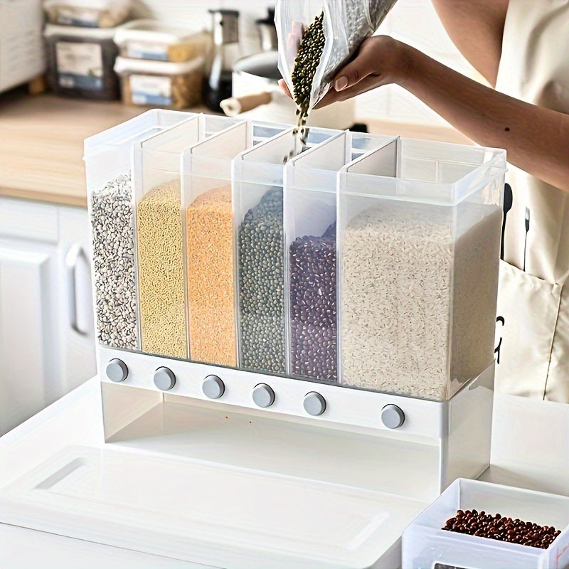 Large Capacity Grain Dispenser with Lids - Sealed Storage for Rice, Grains, Flour, and Pet Food - Leakproof and Pest-Resistant - Suitable for Camping, Restaurant, and Drying - Essential Kitchen Utensil