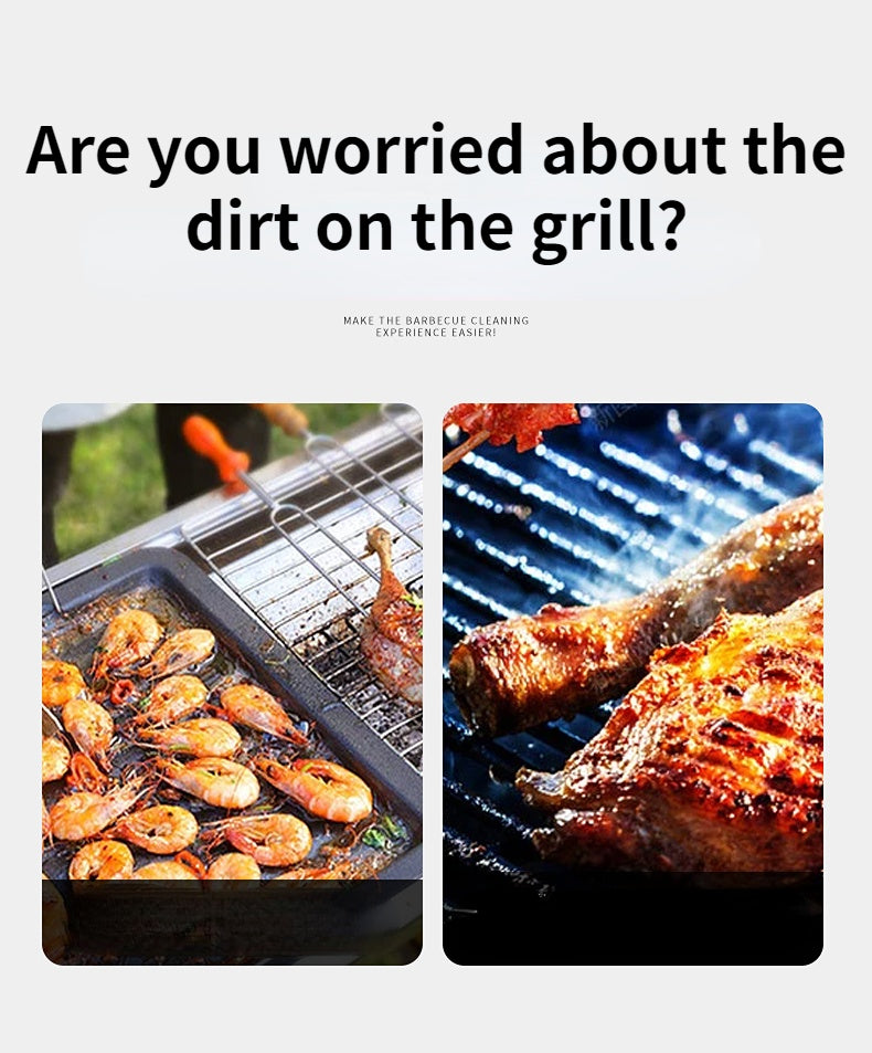 8in Portable Grill Cleaner: Deep Clean Steel Brush with Plastic Handle - BBQ Accessories for Back to School Kitchen Gadgets Kitchen Accessories