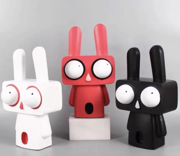 Red Resin Rabbit Ornament – Quirky Home Decor
