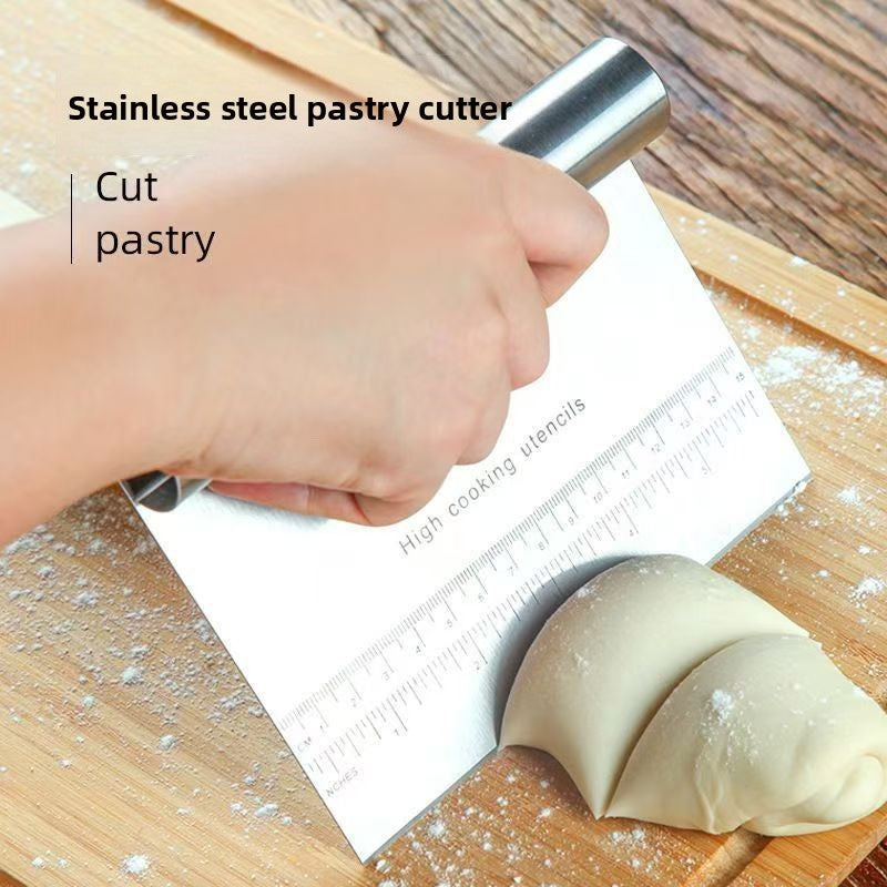 Stainless Steel Dough & Pizza Cutter ? Multi-Purpose Kitchen Tool with Ergonomic Handle