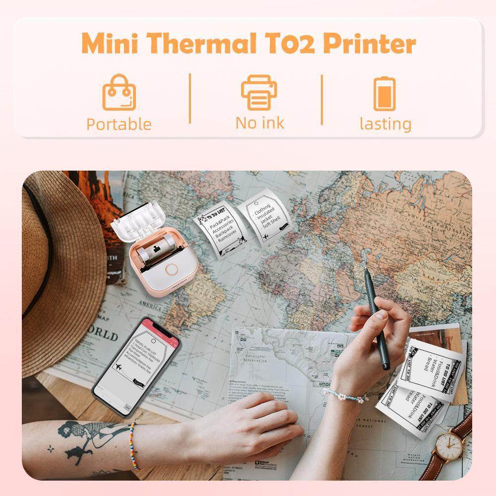Portable inkless label printer for home use