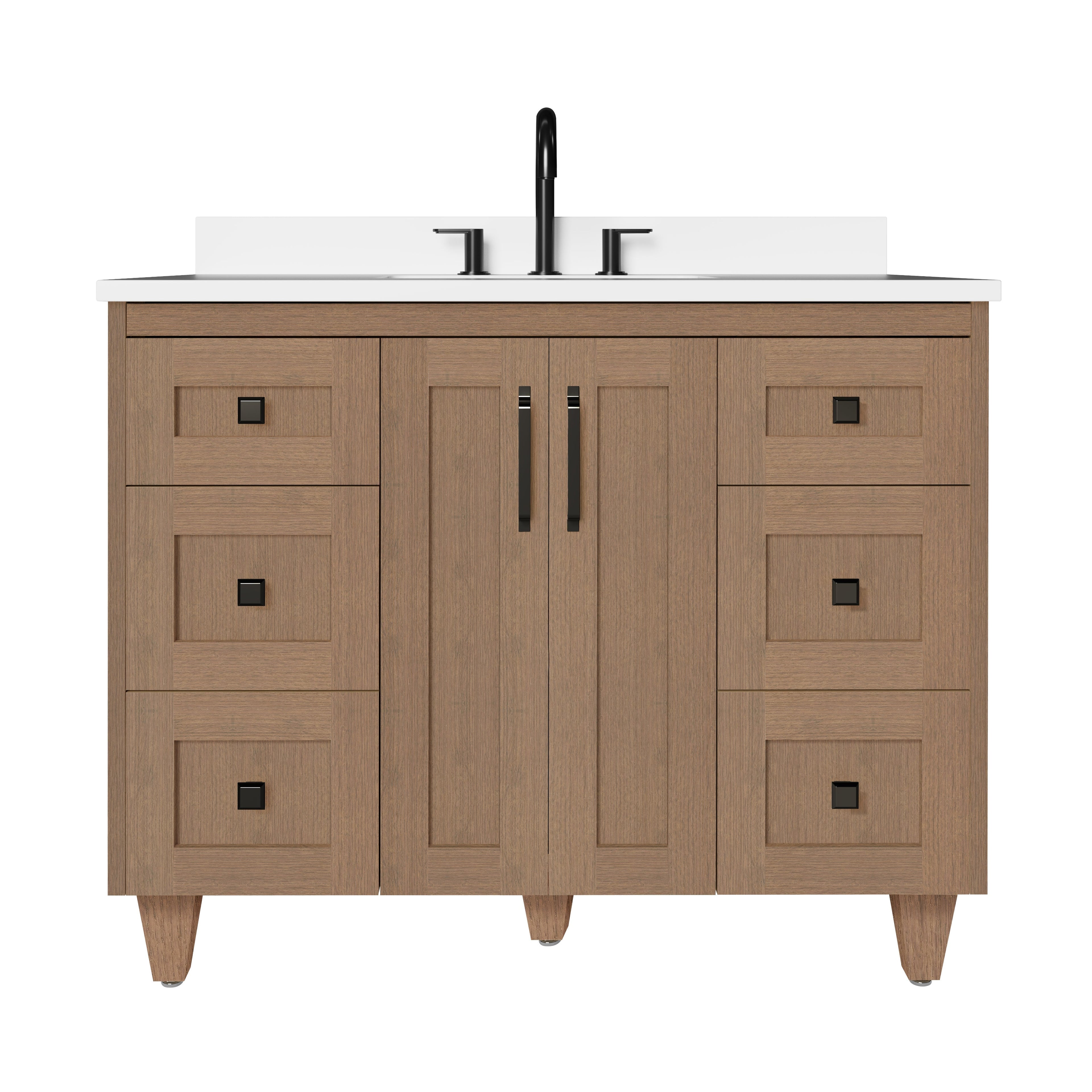 Arlo 42" Solid-Wood Vanity with Quartz Countertop