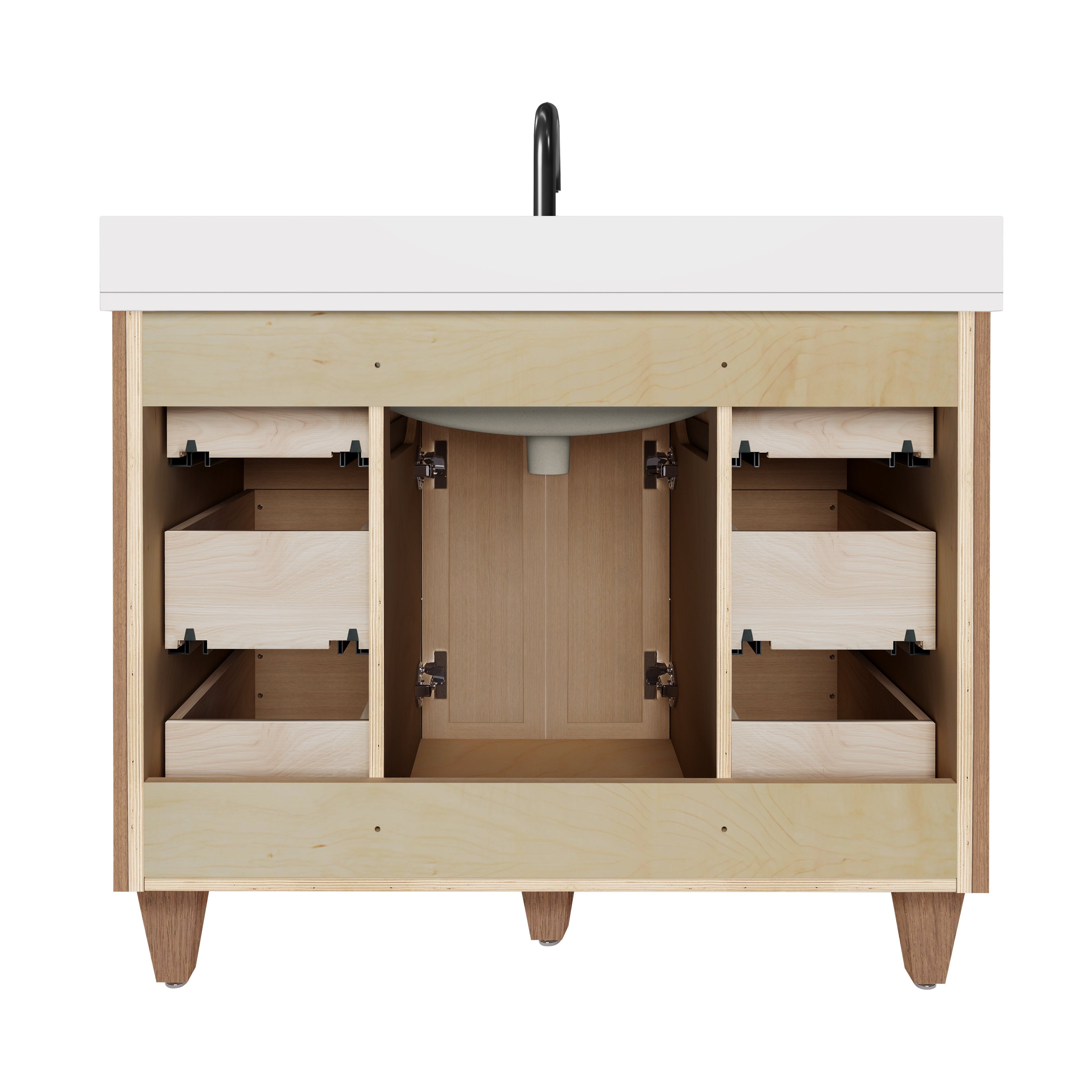 Arlo 42" Solid-Wood Vanity with Quartz Countertop