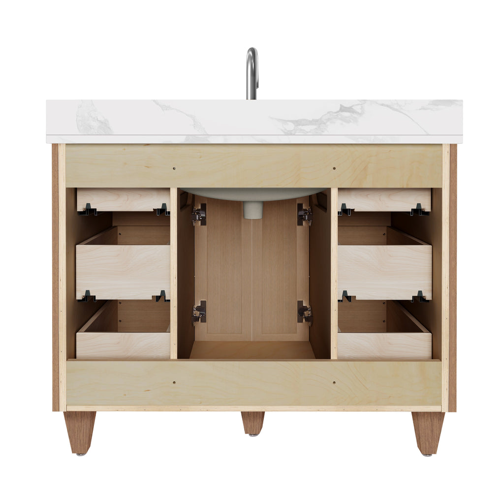 Arlo 42" Solid-Wood Vanity with Quartz Countertop