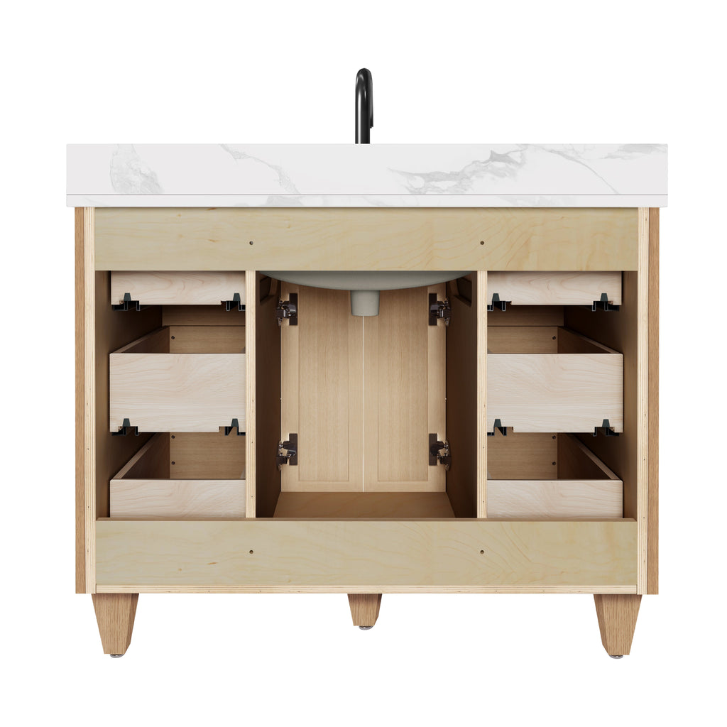 Arlo 42" Solid-Wood Vanity with Quartz Countertop