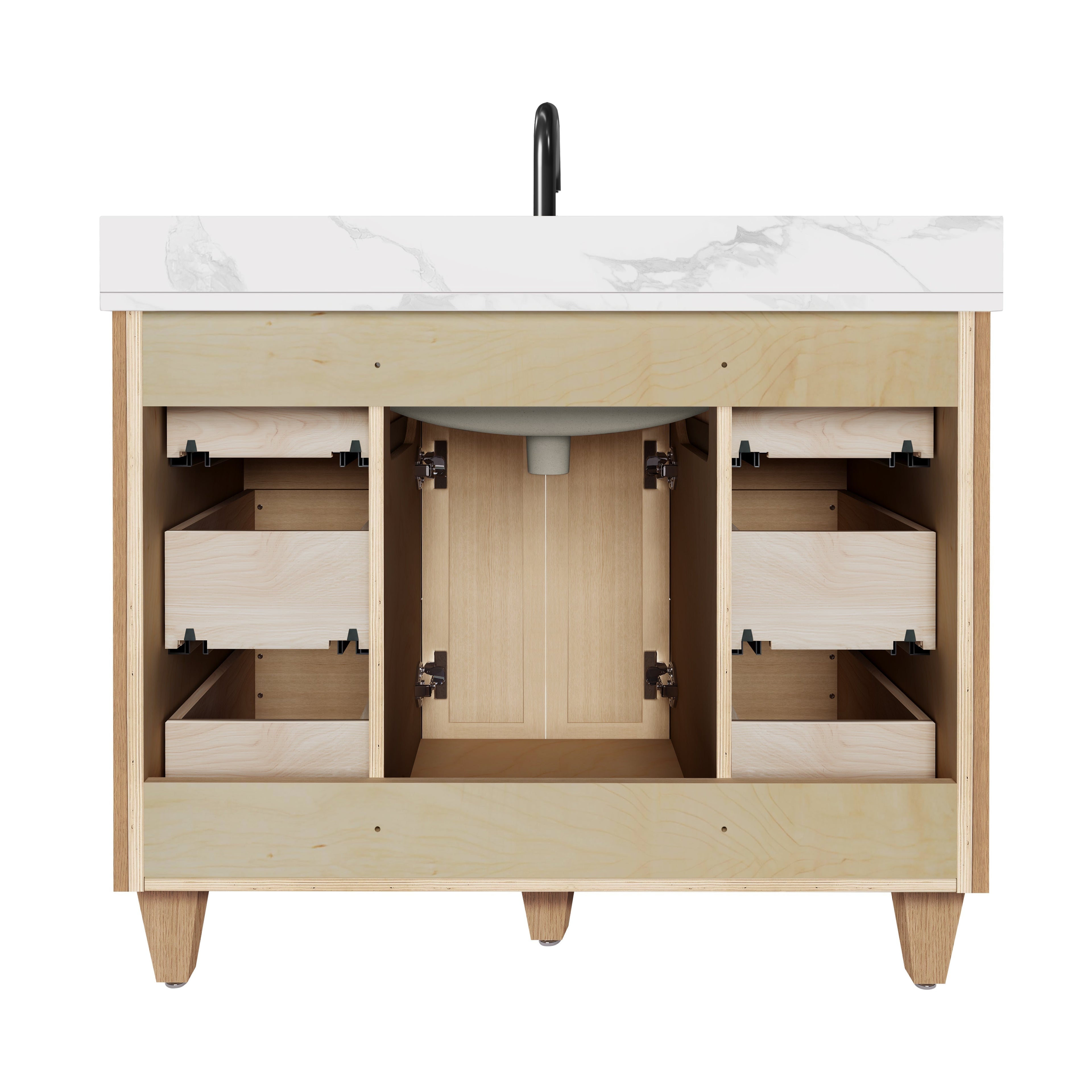 Arlo 42" Solid-Wood Vanity with Quartz Countertop