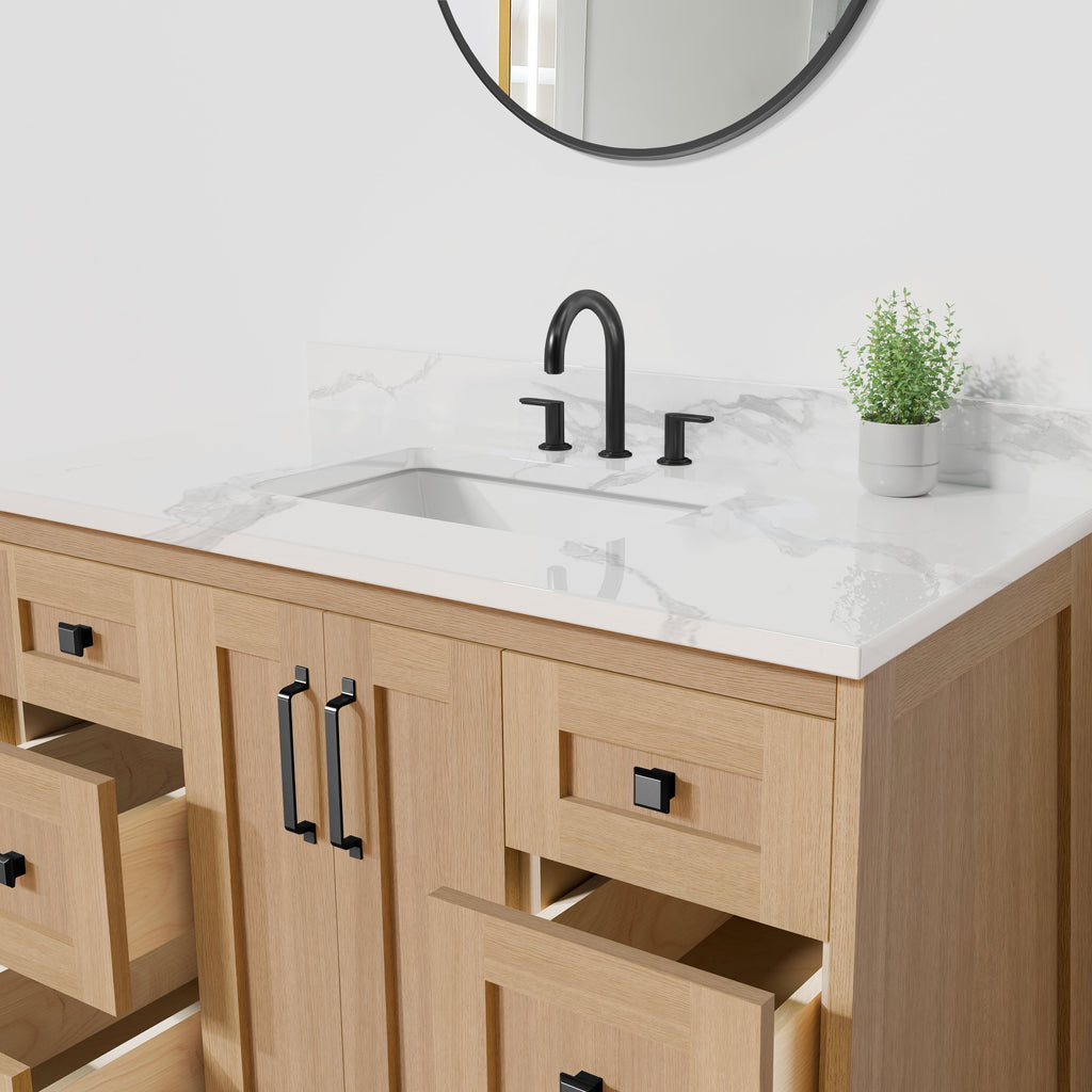 Arlo 42" Solid-Wood Vanity with Quartz Countertop