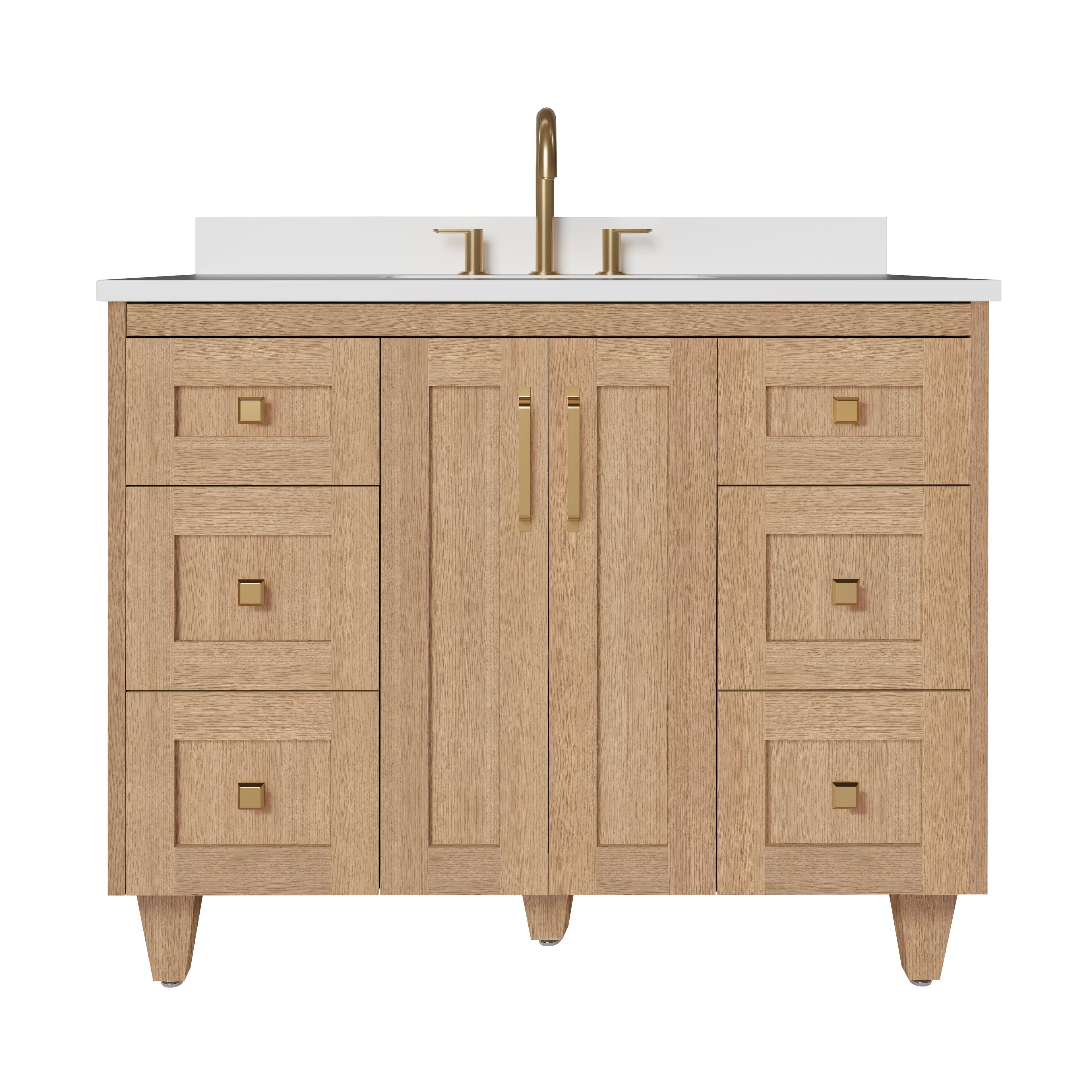 Arlo 42" Solid-Wood Vanity with Quartz Countertop