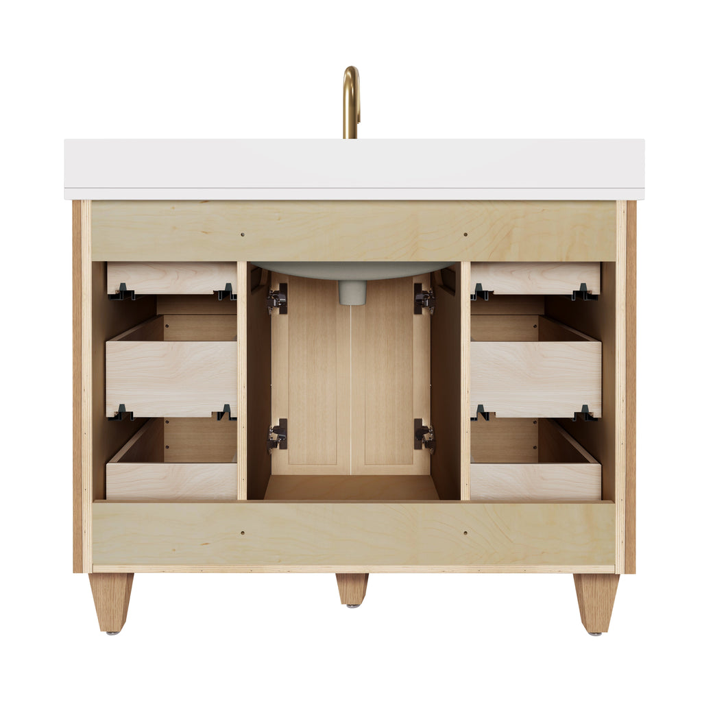 Arlo 42" Solid-Wood Vanity with Quartz Countertop