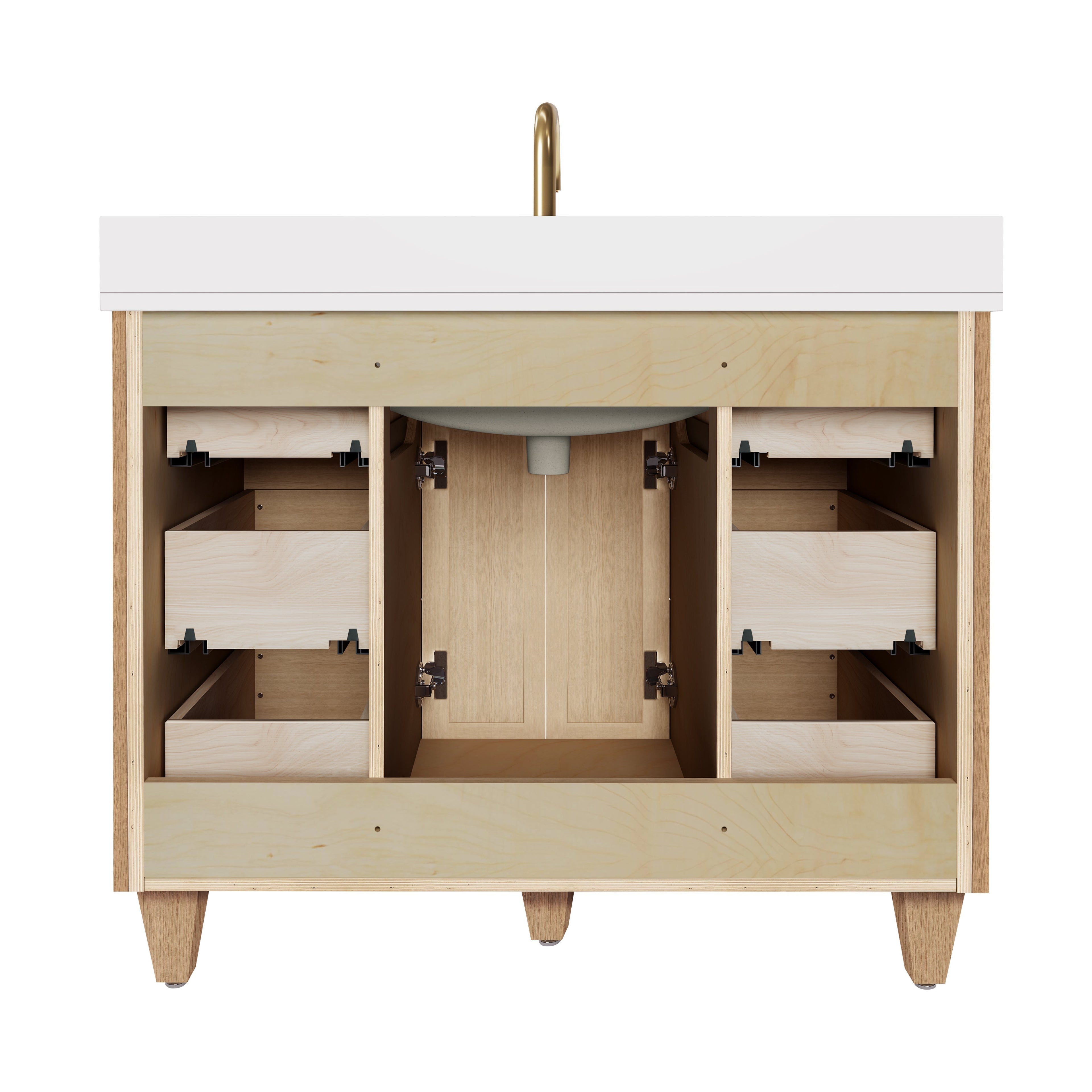 Arlo 42" Solid-Wood Vanity with Quartz Countertop