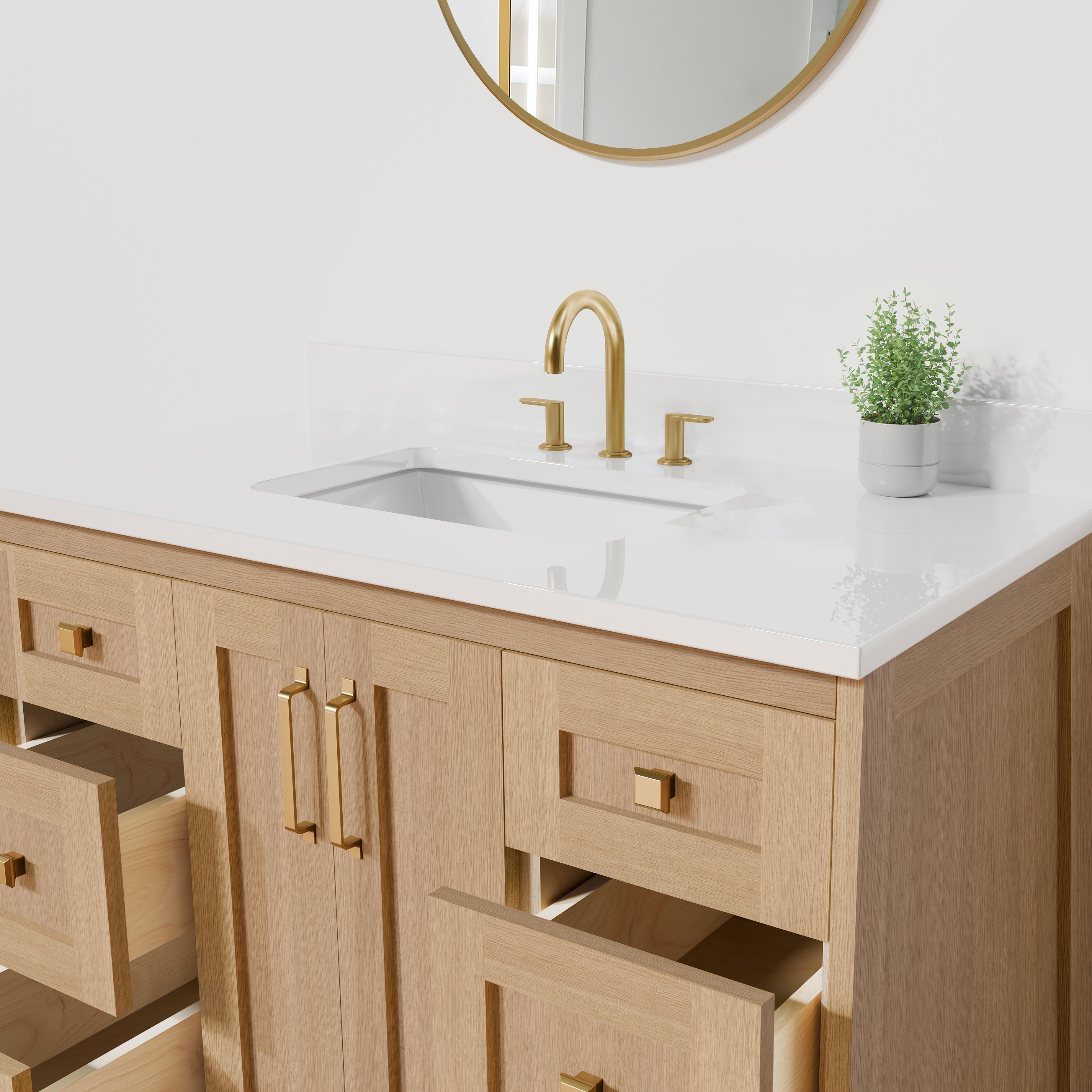 Arlo 42" Solid-Wood Vanity with Quartz Countertop