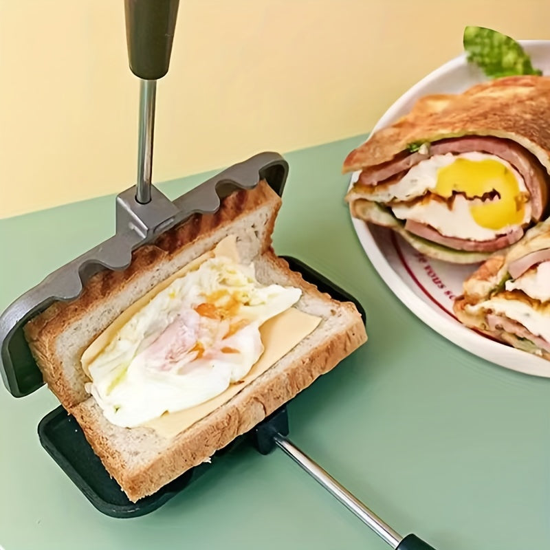 1pc, Sandwich Maker, 5.51''x2.59'', Double-Sided Sandwich Baking Pan, Breakfast Maker, Baking Tools, Home Kitchen Accessories