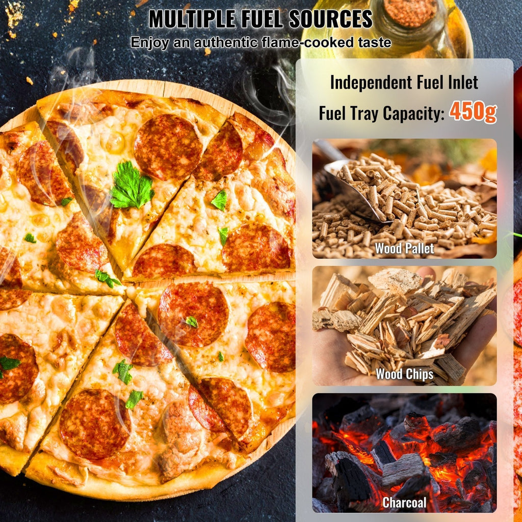 12″ Portable Outdoor Wood-Pellet Pizza Oven