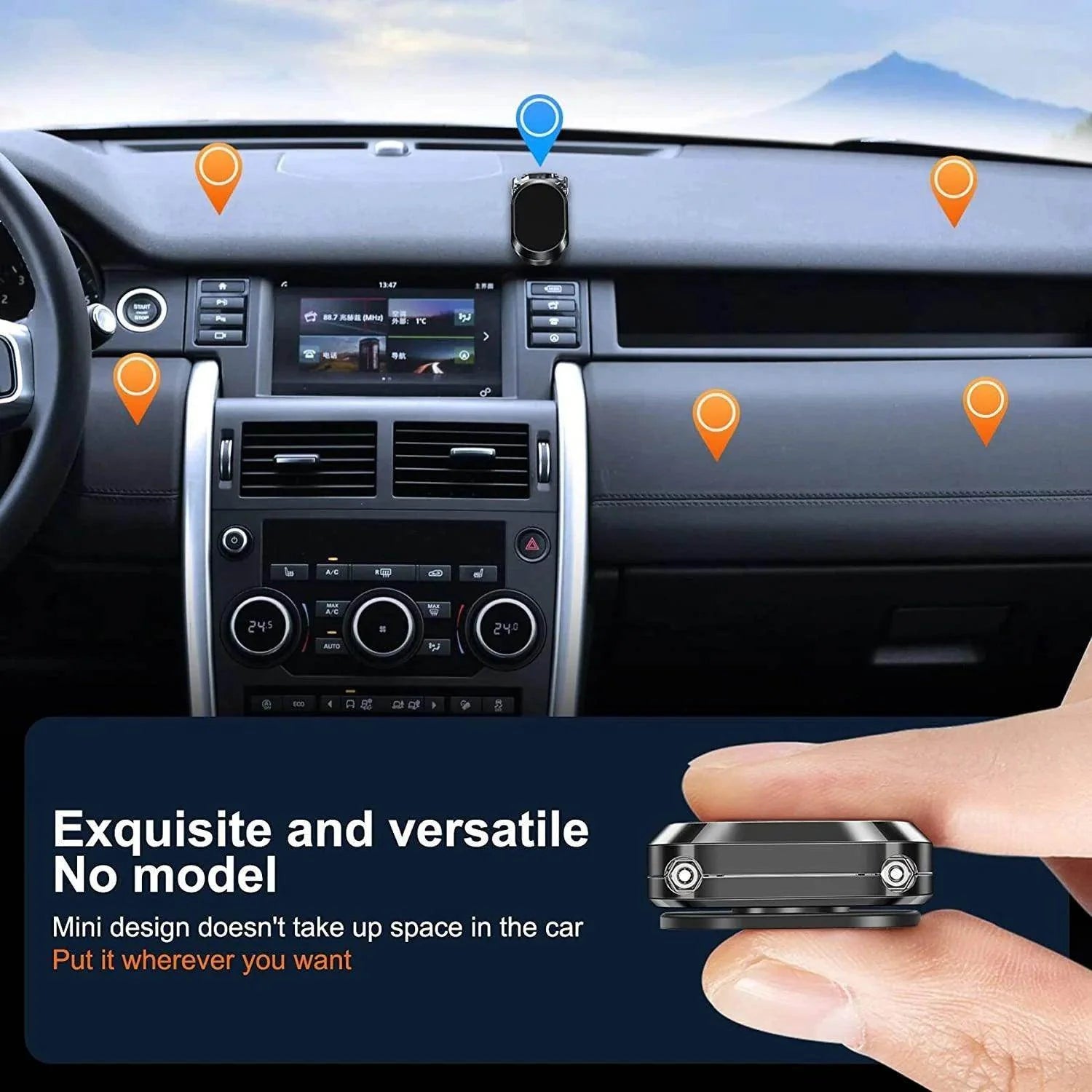 Magnetic phone holder for car