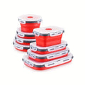 8pcs Set Foldable Food Storage Containers, Lunch Box with Cover, Microwavable And Dishwasher, for Back to School, Class, College, School Supplies, Kitchen Organizers And Storage, Kitchen Accessories