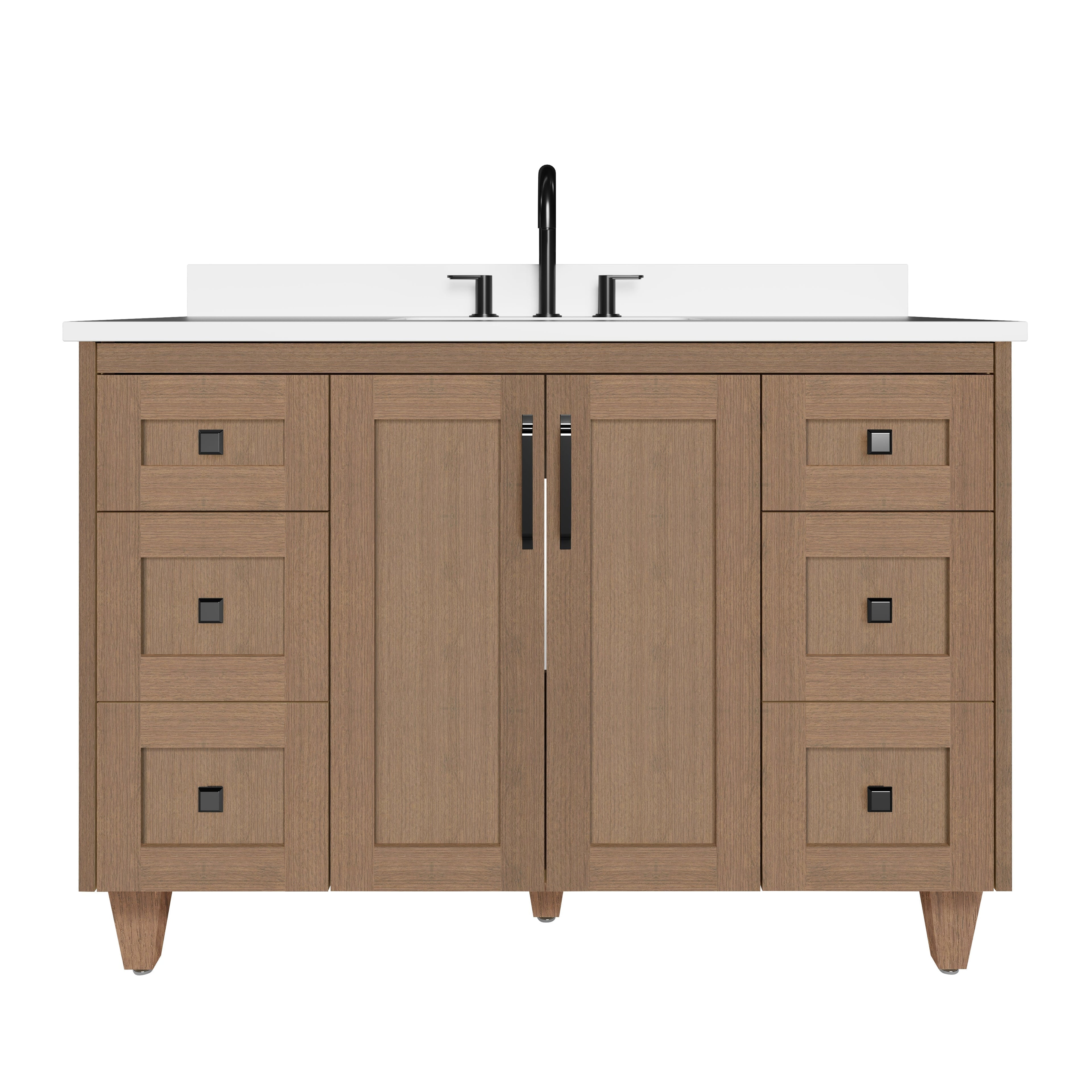 Arlo 48" Solid-Wood Vanity with Quartz Countertop