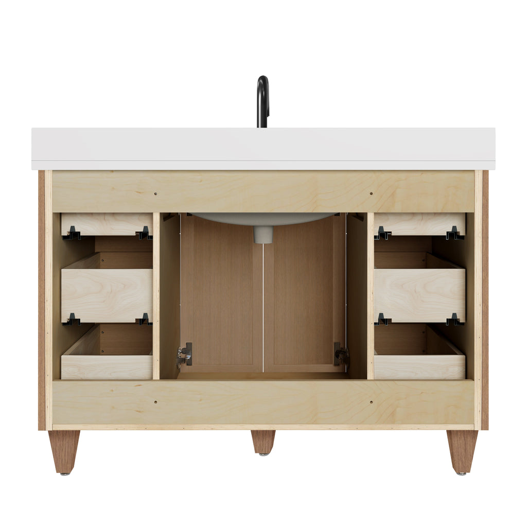 Arlo 48" Solid-Wood Vanity with Quartz Countertop
