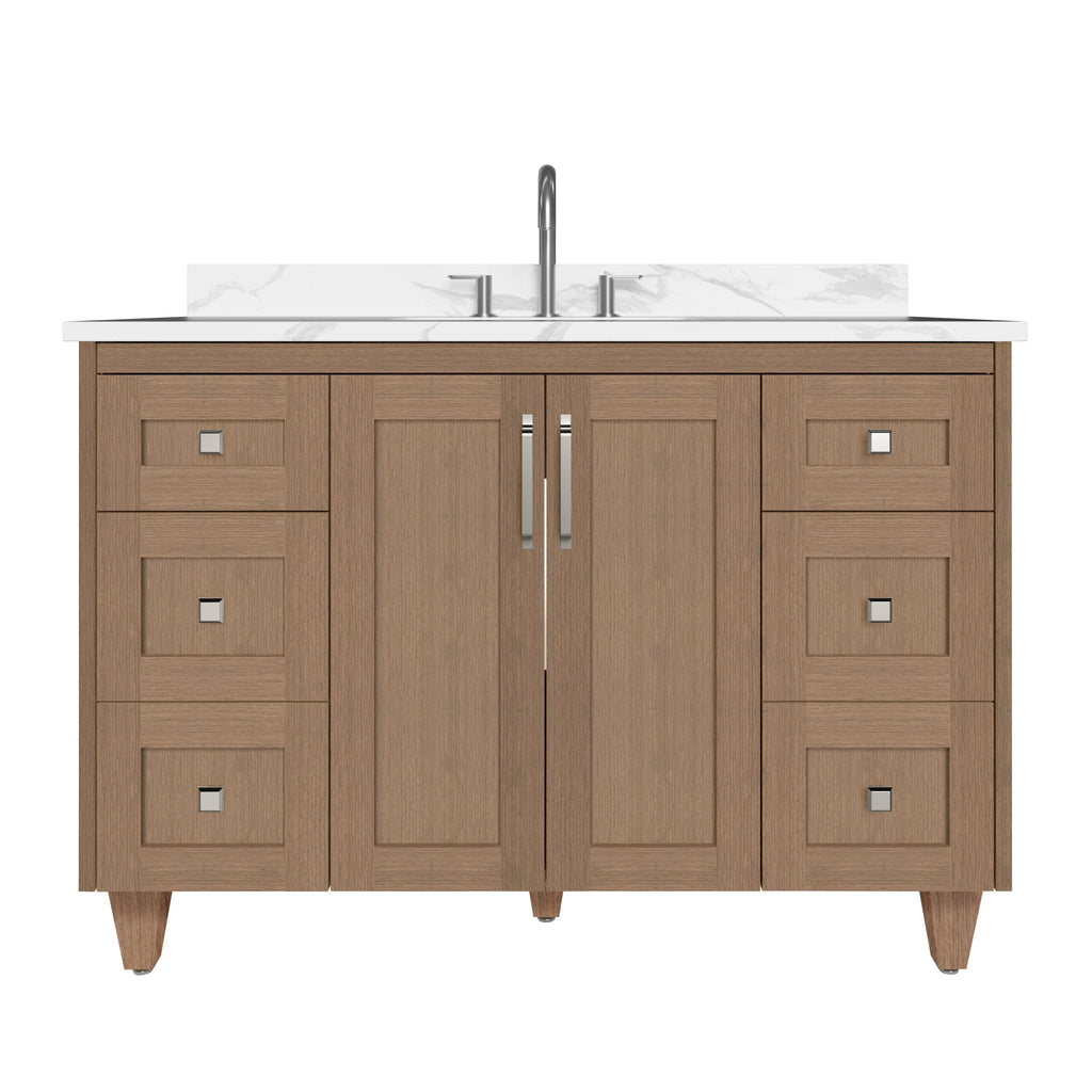 Arlo 48" Solid-Wood Vanity with Quartz Countertop
