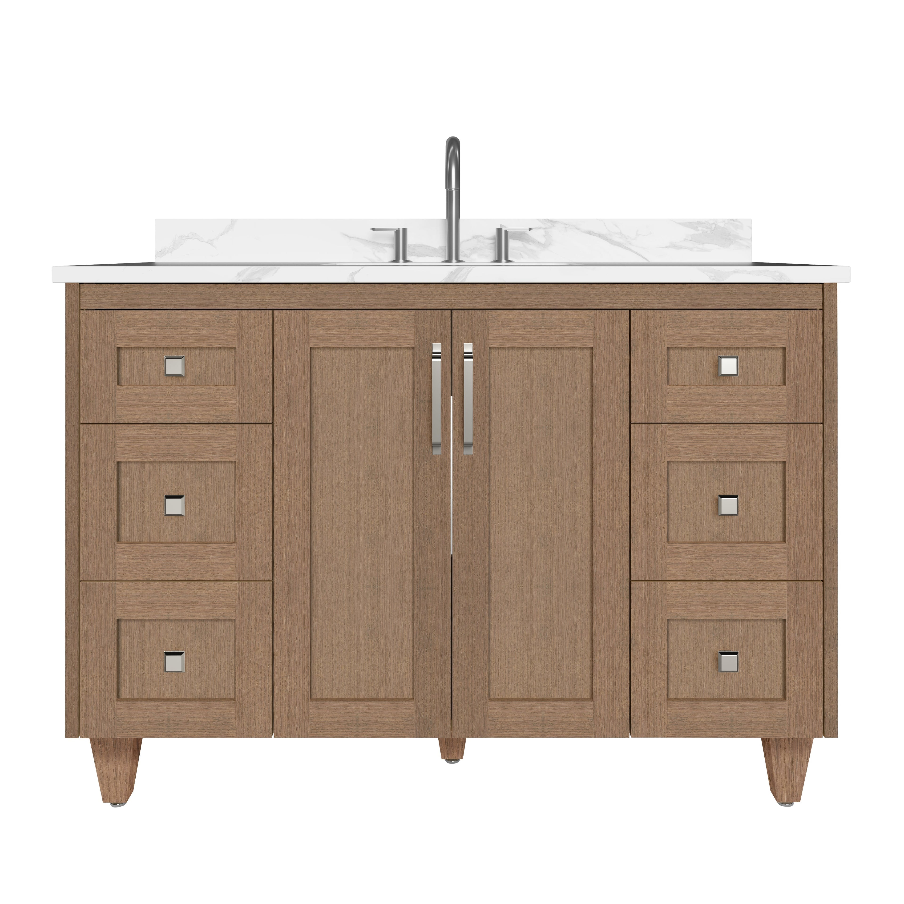 Arlo 48" Solid-Wood Vanity with Quartz Countertop