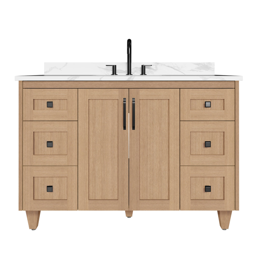 Arlo 48" Solid-Wood Vanity with Quartz Countertop