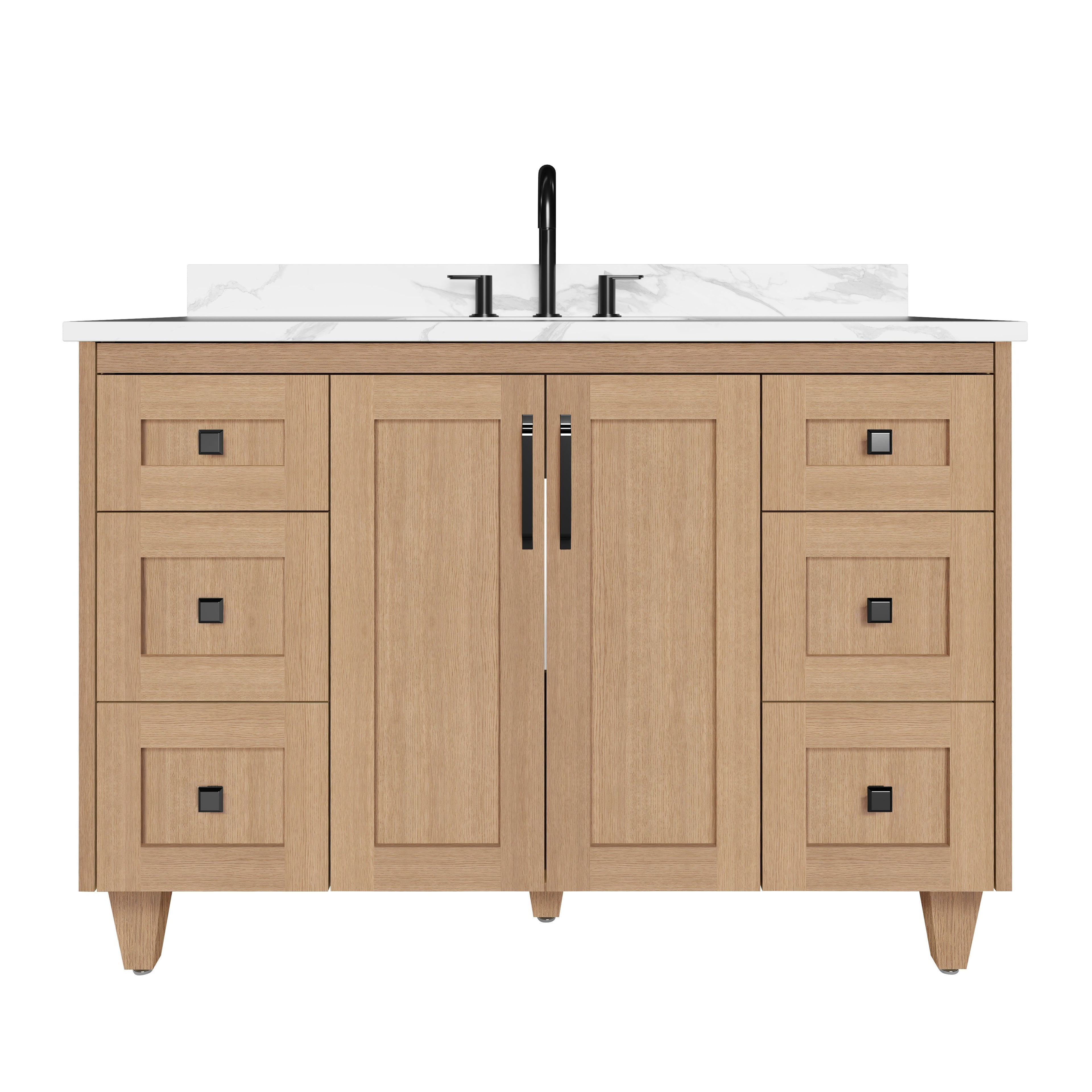 Arlo 48" Solid-Wood Vanity with Quartz Countertop