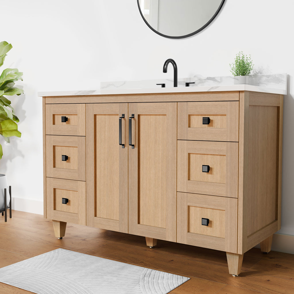 Arlo 48" Solid-Wood Vanity with Quartz Countertop