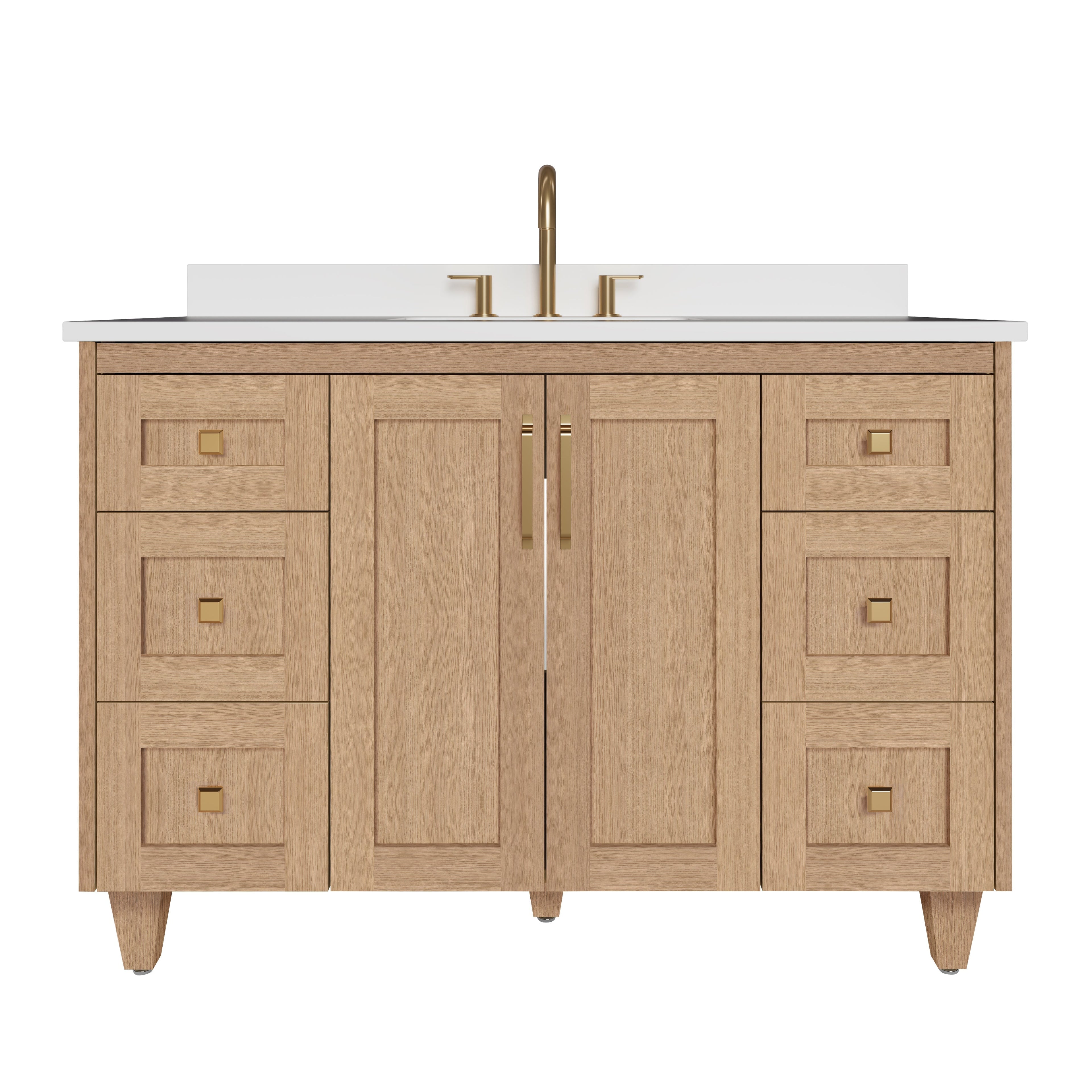 Arlo 48" Solid-Wood Vanity with Quartz Countertop