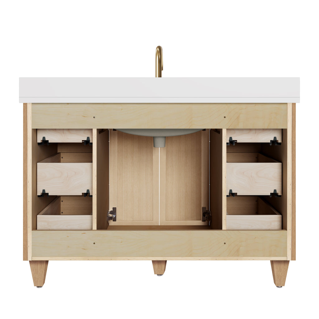 Arlo 48" Solid-Wood Vanity with Quartz Countertop