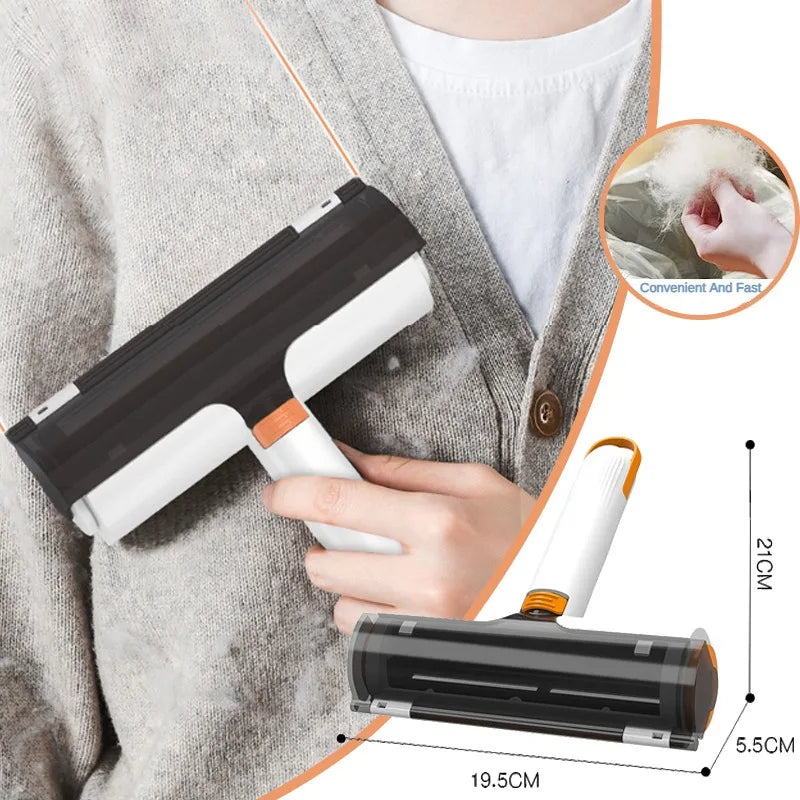 🧼 2-in-1 Pet Hair Removal Roller – Washable, Multifunctional Grooming Brush