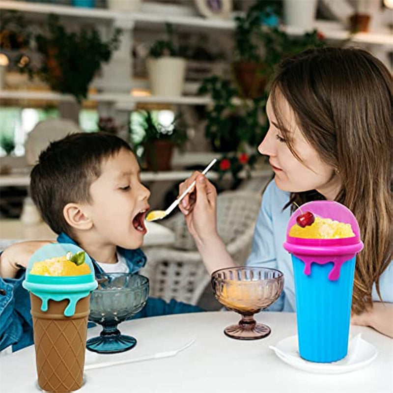 Magic Slushy Maker Cup – 500ml Squeeze & Freeze Smoothie Cup | No Blender Needed