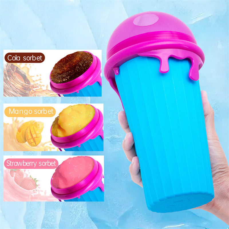 Magic Slushy Maker Cup – 500ml Squeeze & Freeze Smoothie Cup | No Blender Needed