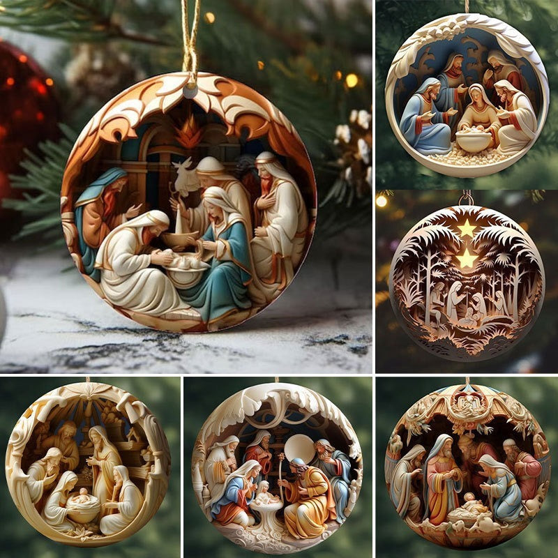 🎄 Christmas Acrylic Car Pendant – Creative Hanging Holiday Decoration