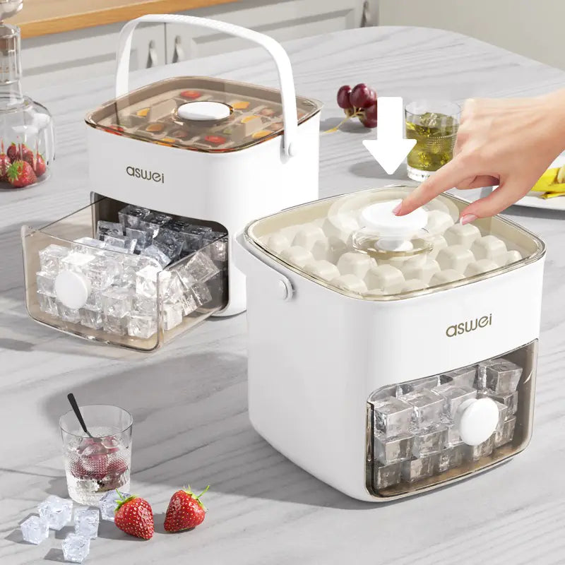 Large Capacity Ice Cube Mold with Storage