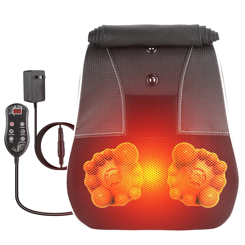 3D Back Massager Pillow – Shiatsu Heat & Kneading Massage