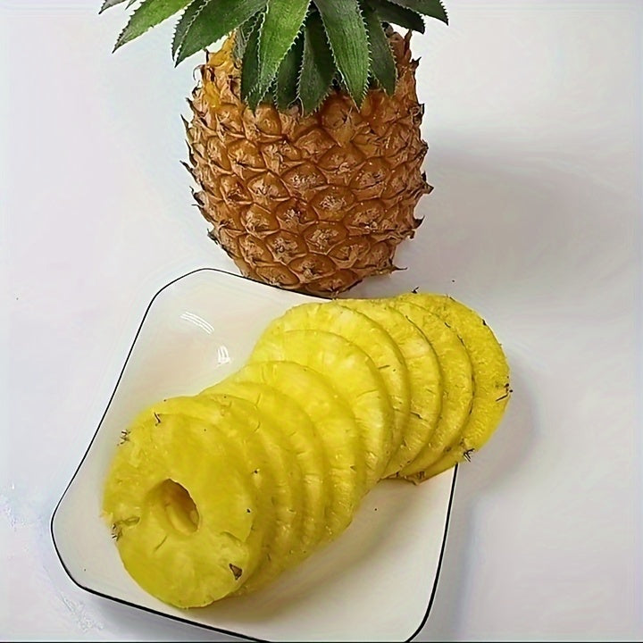 [1pc Easy Pineapple Corer Slicer] 1pc Stainless Steel Pineapple Corer and Slicer, Easy to Use Kitchen Tool for Effortless Pineapple Core Removal and Slicing