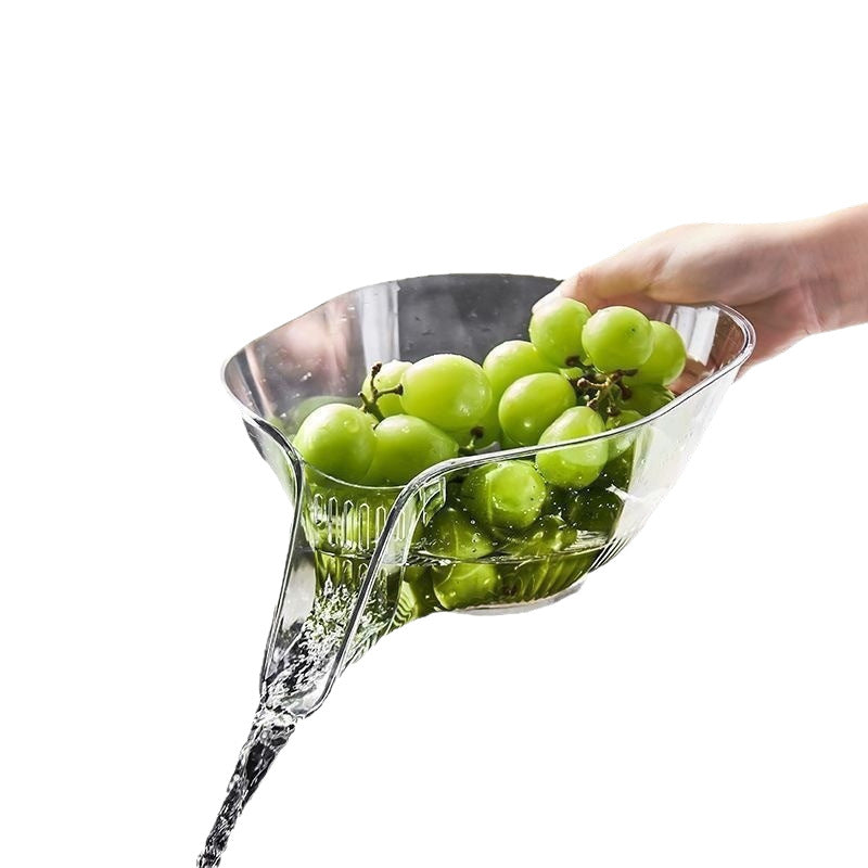 Multifunctional Kitchen Washing & Draining Basket ? Durable PET Plastic Fruit & Vegetable Washer