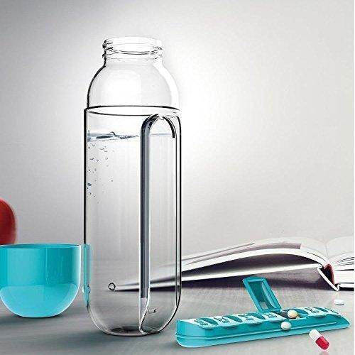 Travel pill organizer water bottle