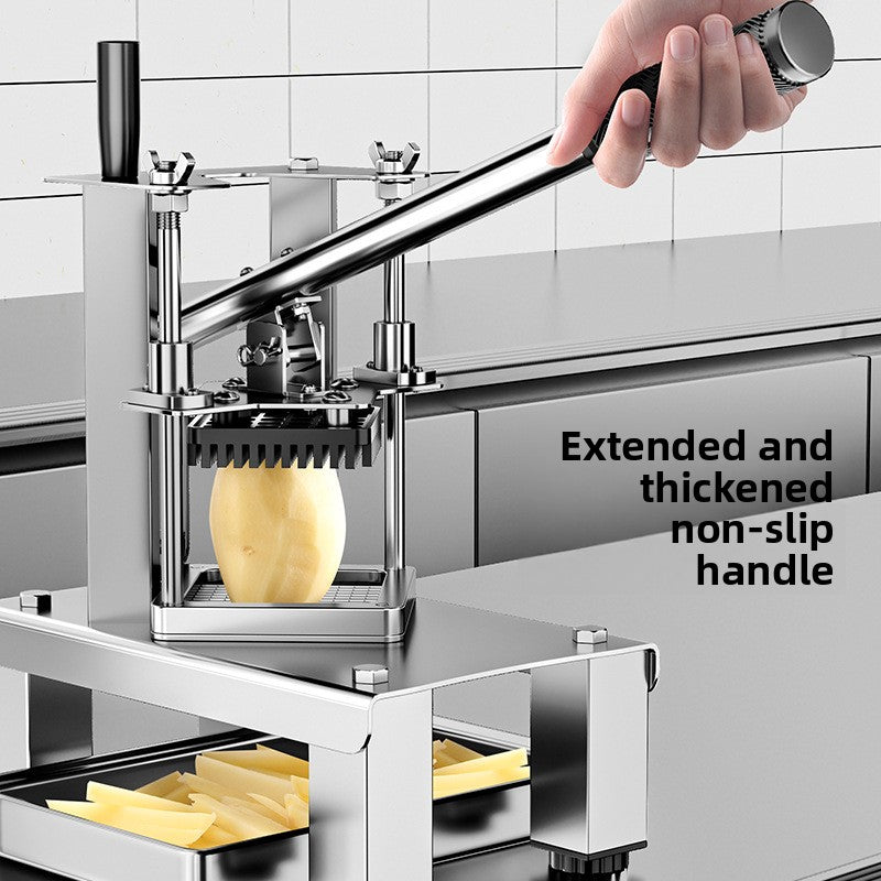 Multifunctional Vegetable Cutter ? Manual Dicer, Shredder & French Fry Slicer with Adjustable Blades
