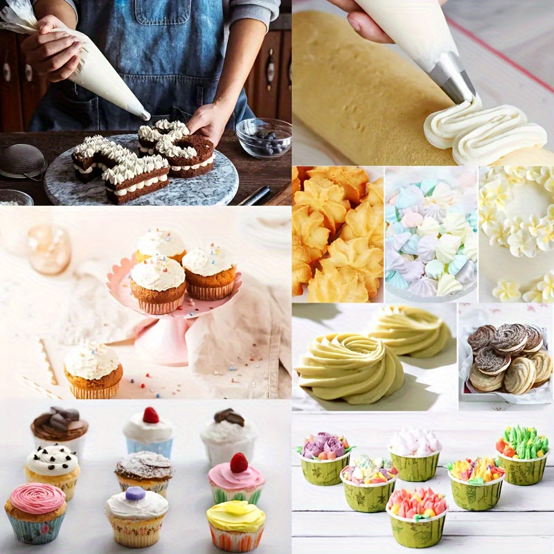 50pcs/100pcs/200pcs Thickened Disposable Piping Bags, Icing Pastry Bag with Nozzle Tips for Cake Decorating Tools Kitchen Gadgets Accessories. for Buttercream Frosting Cheese Doughnut Sweet Pastries DIY Birthday Party Family