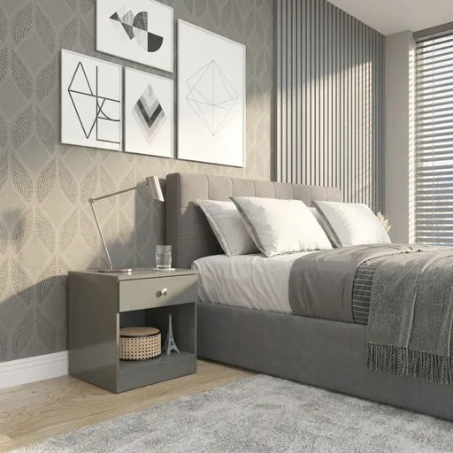 Denver 1 Drawer Bedside Table – Modern Wooden Bedside Cabinet with Storage | UK