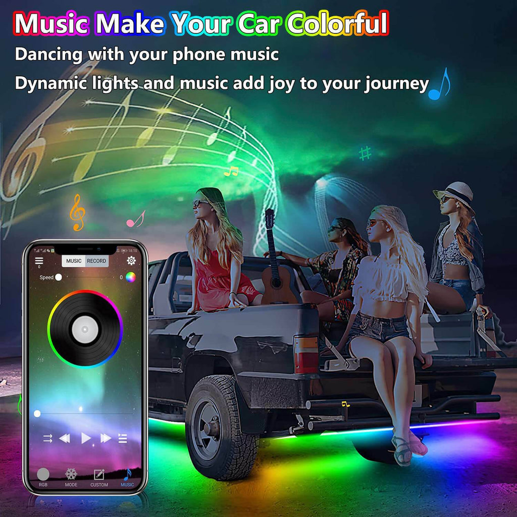 RGB Car Underglow Neon Strip Kit