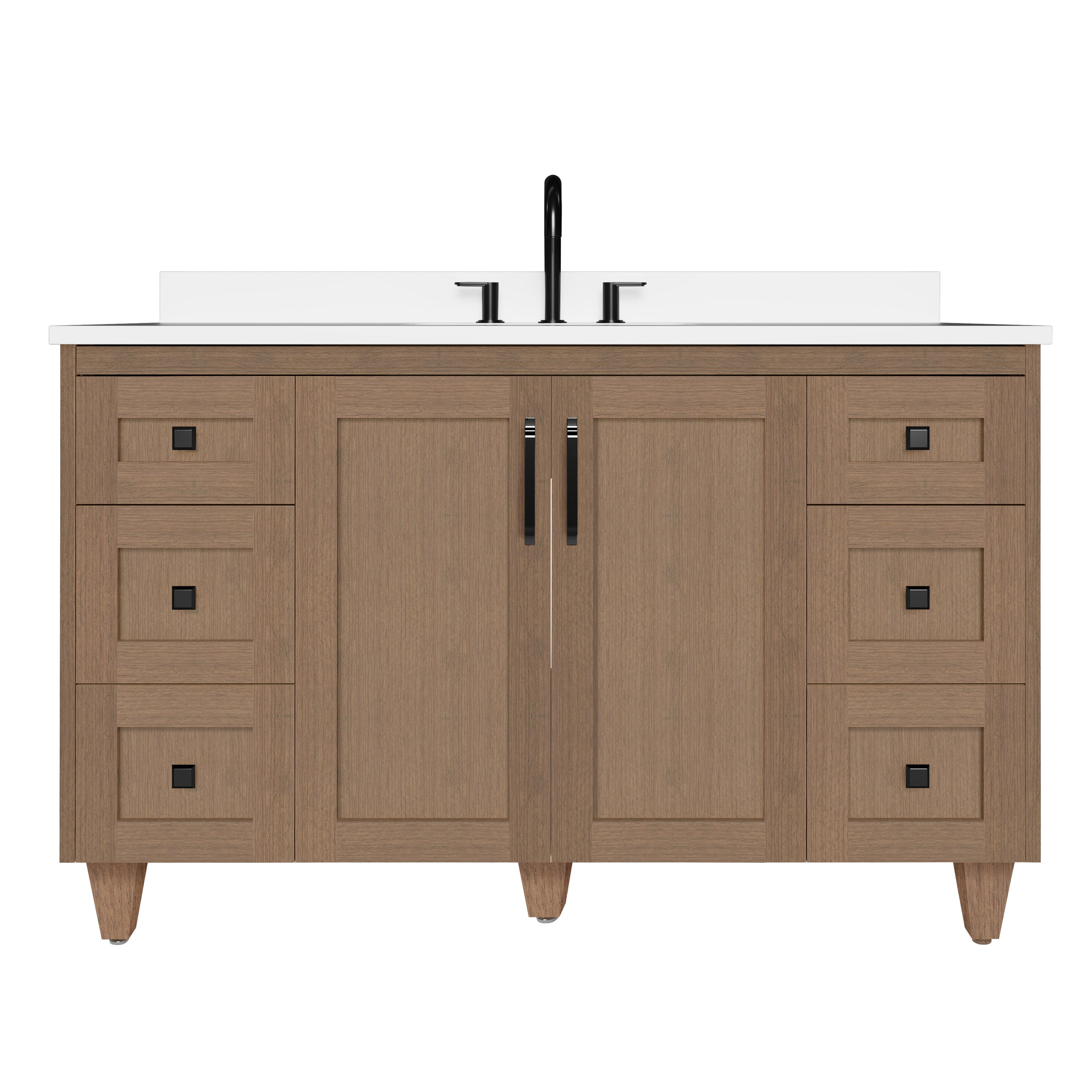 Arlo 54" Solid-Wood Vanity with Quartz Countertop