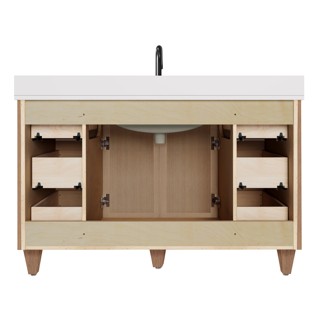 Arlo 54" Solid-Wood Vanity with Quartz Countertop
