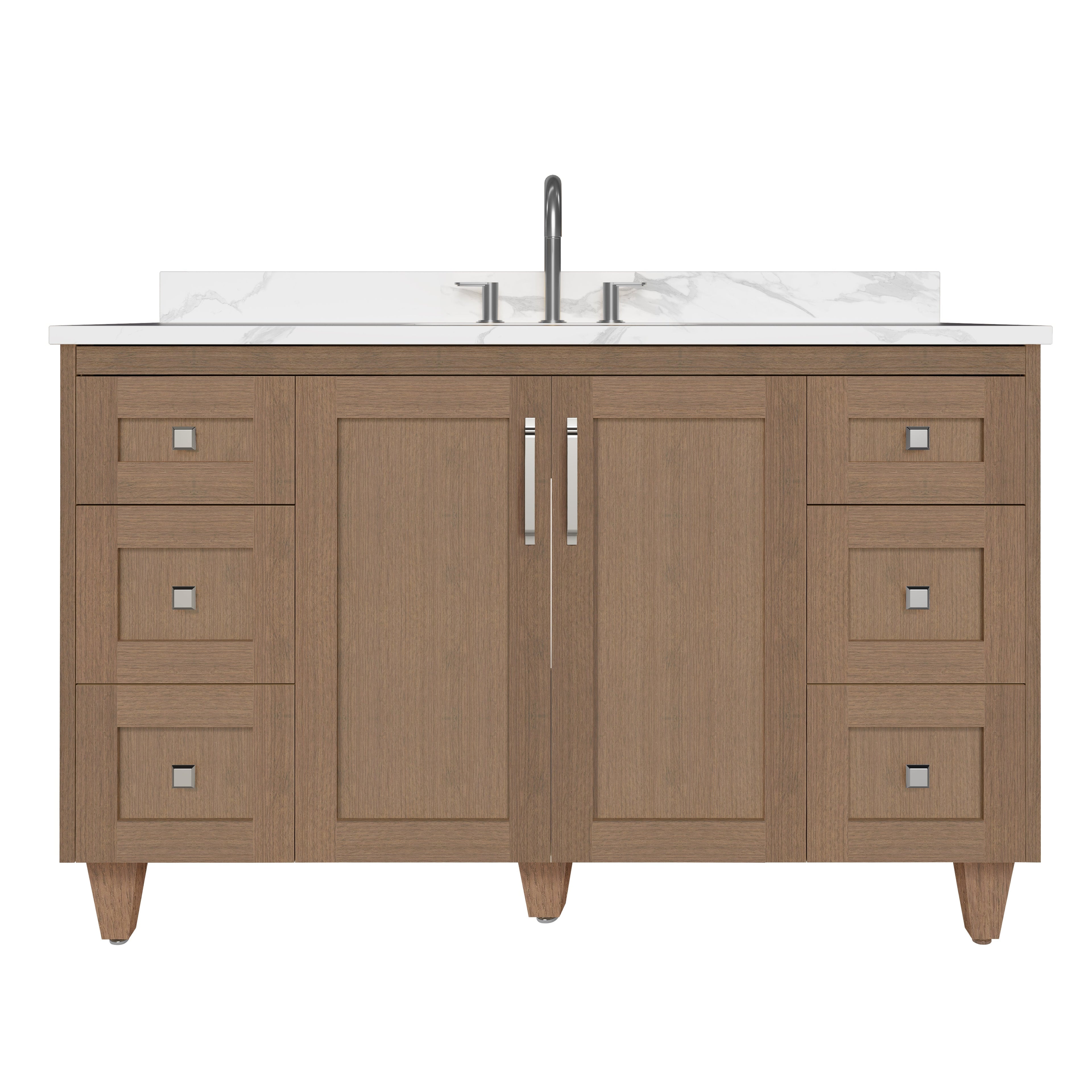 Arlo 54" Solid-Wood Vanity with Quartz Countertop