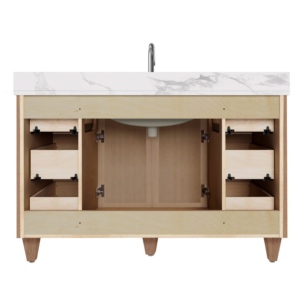 Arlo 54" Solid-Wood Vanity with Quartz Countertop