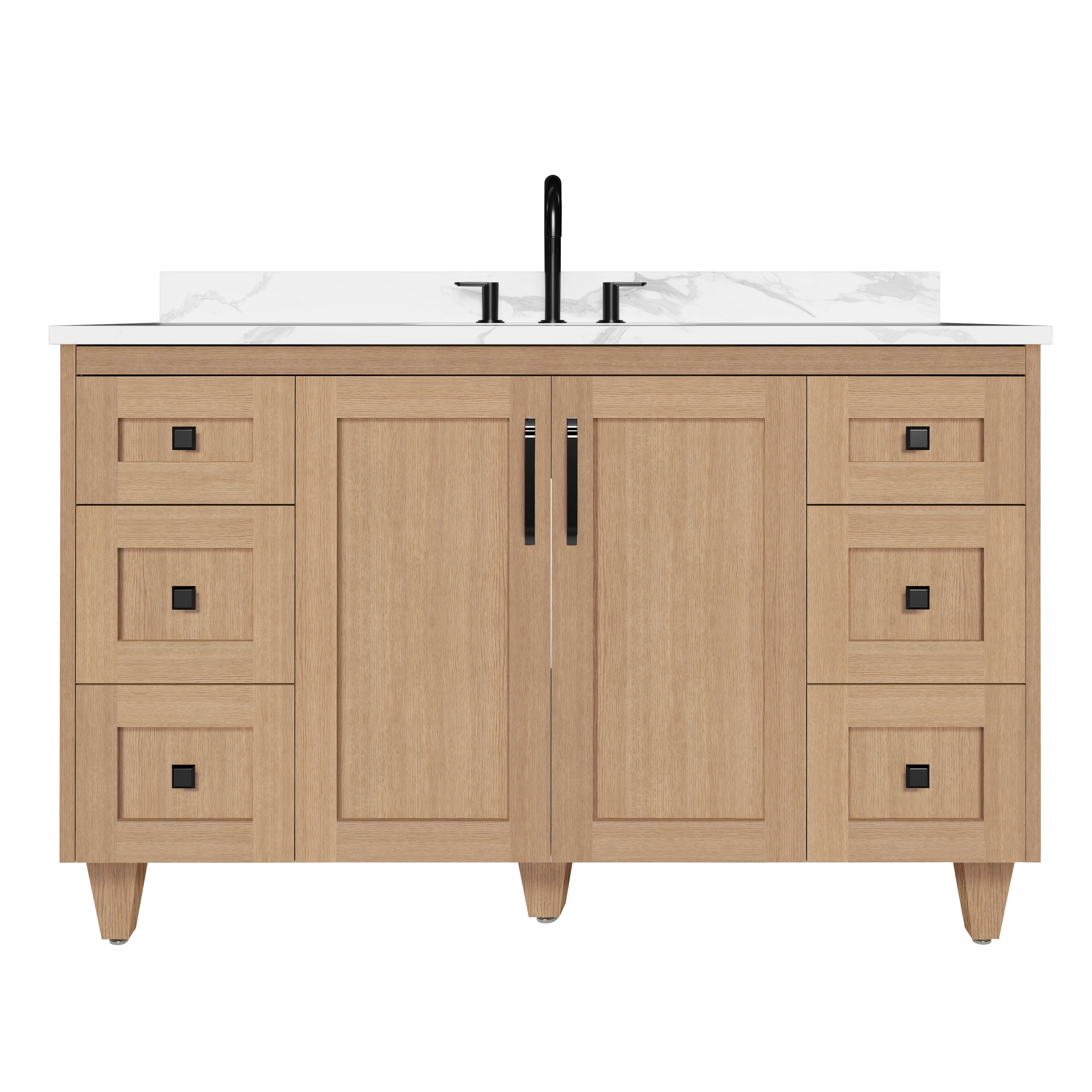 Arlo 54" Solid-Wood Vanity with Quartz Countertop